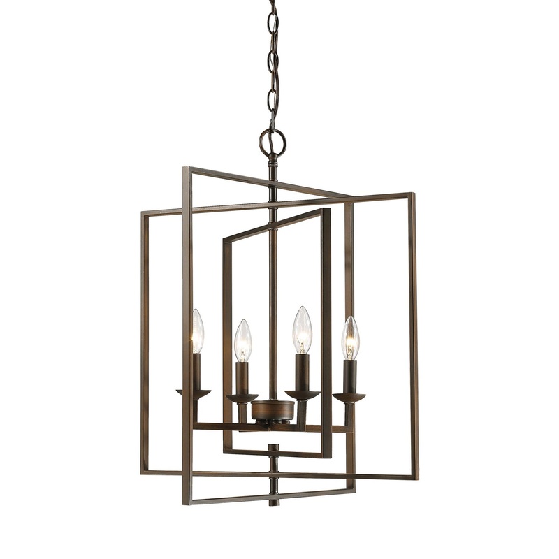 Millennium 3231-RBZ Four Light Pendant, Rubbed Bronze