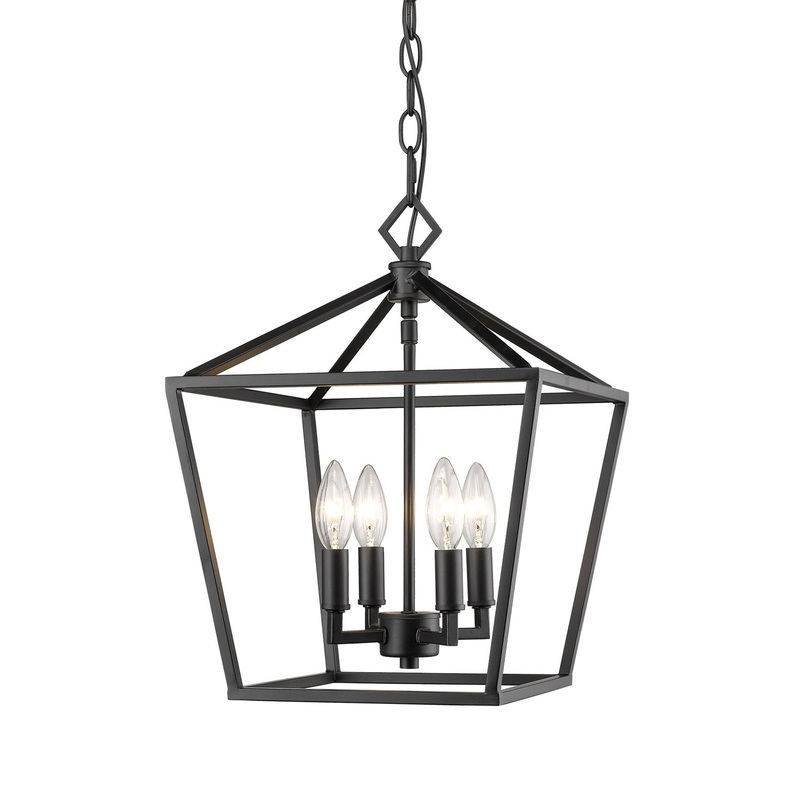 Millennium 3234-MB Four Light Pendant, Matte Black