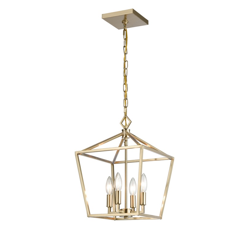 Millennium 3234-MG Four Light Pendant, Modern Gold
