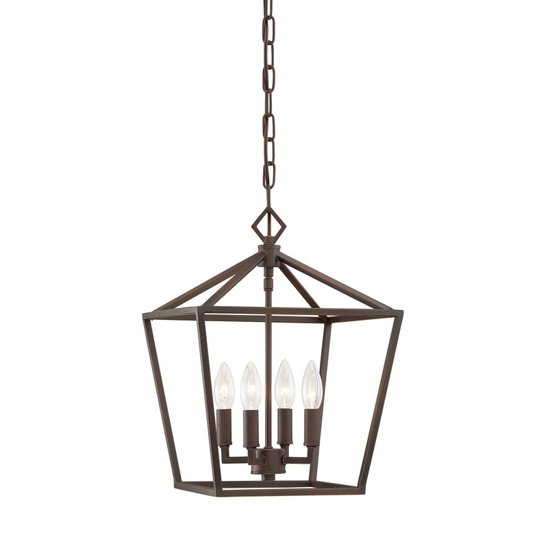 Millennium 3234-RBZ Four Light Pendant, Rubbed Bronze