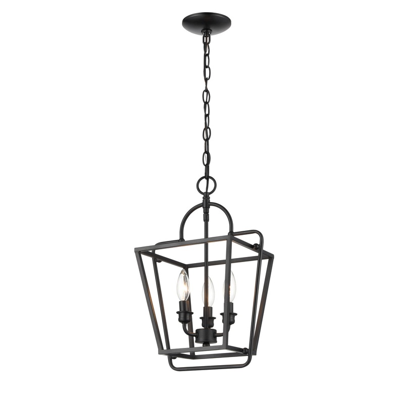 Millennium 3236-MB Three Light Pendant, Matte Black