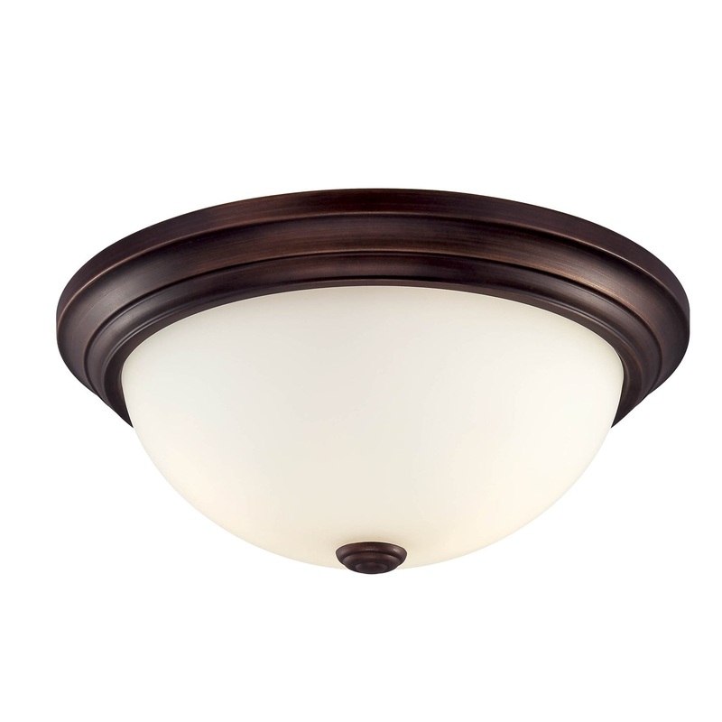 Millennium 5403-RBZ Two Light Flushmount, Rubbed Bronze