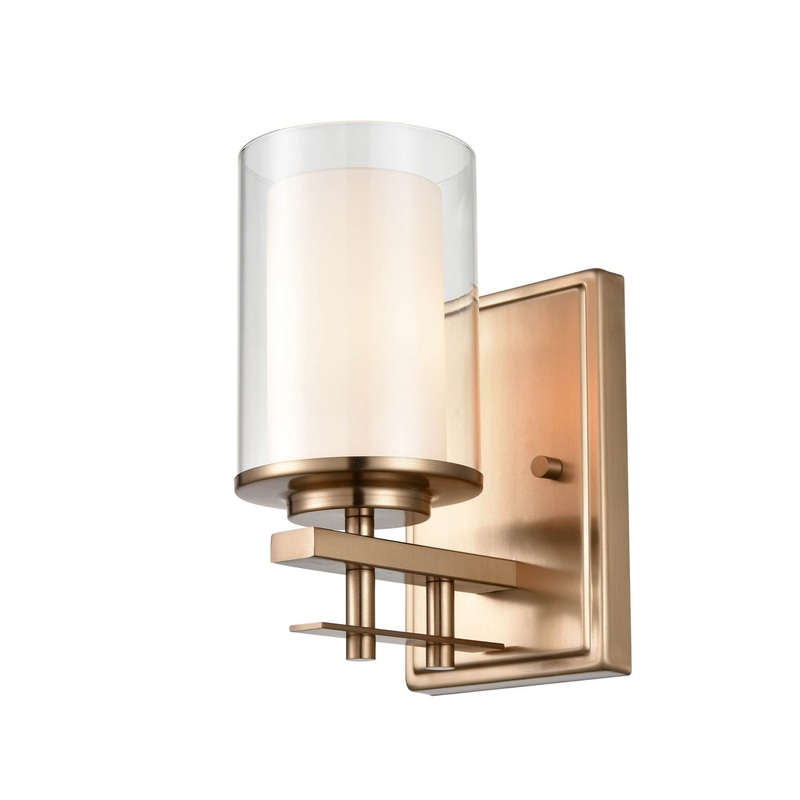 Millennium 5501-MG Huderson One Light Wall Sconce, Modern Gold