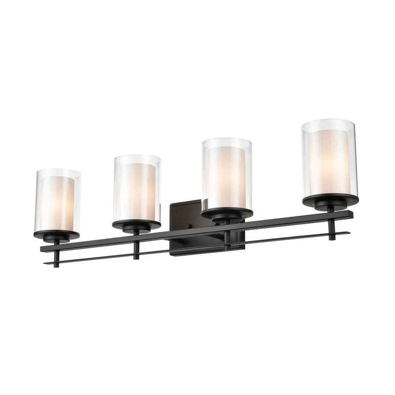 Millennium 5504-MB Huderson Four Light Wall Sconce, Matte Black