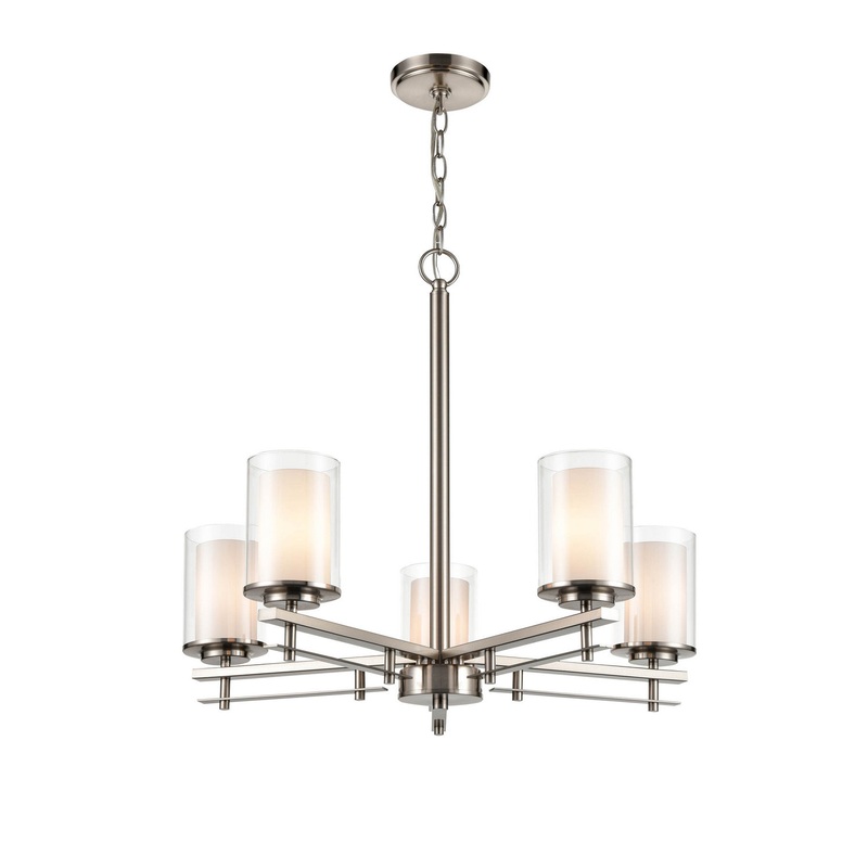 Millennium 5515-BN Huderson Five Light Chandelier, Brushed Nickel