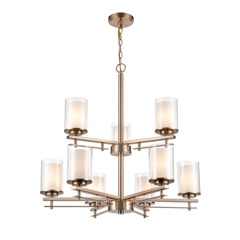 Millennium 5519-MG Huderson Nine Light Chandelier, Modern Gold