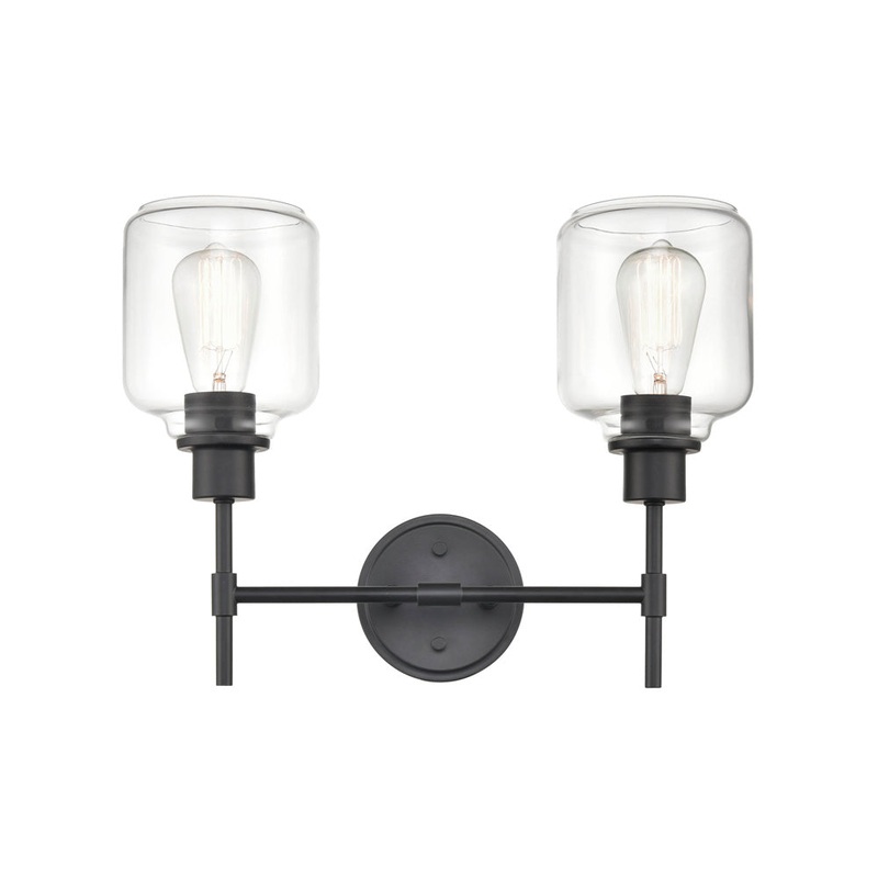 Millennium 6942-MB Asheville Two Light Vanity, Matte Black