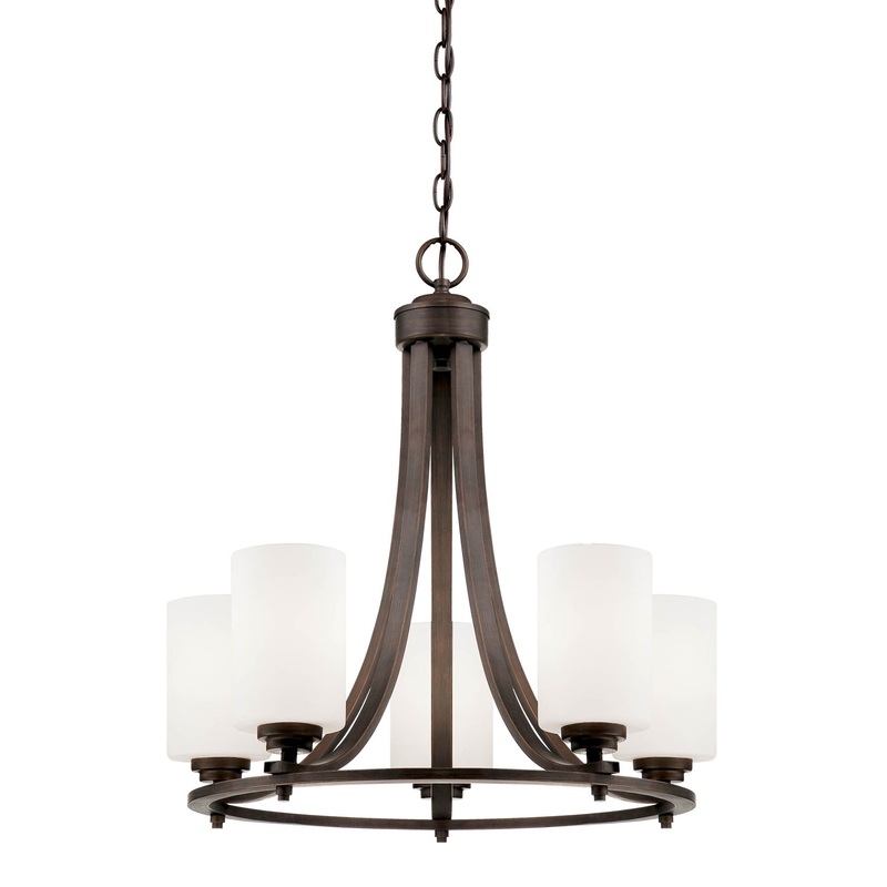 Millennium 7255-RBZ Bristo Five Light Chandelier, Rubbed Bronze