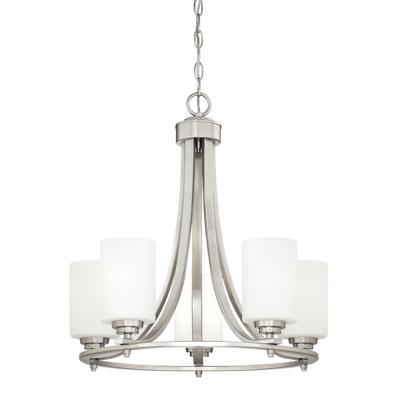Millennium 7255-SN Bristo Five Light Chandelier, Satin Nickel