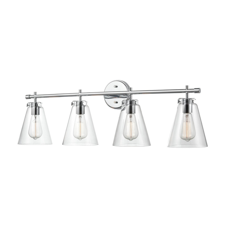 Millennium 8124-CH Aliza Four Light Vanity, Chrome