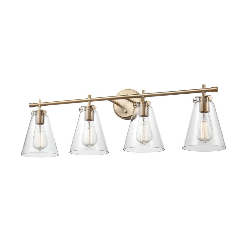 Millennium 8124-MG Aliza Four Light Vanity, Modern Gold