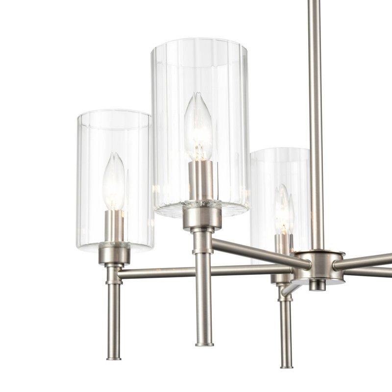 Millennium 9915-BN Chastine Five Light Chandelier, Brushed Nickel