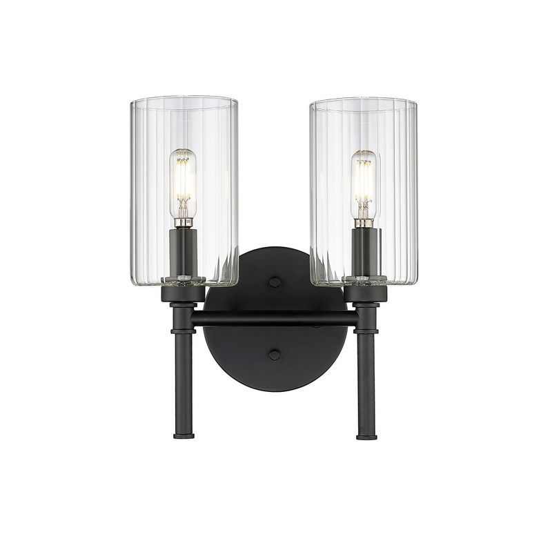 Millennium 9922-MB Chastine Two Light Vanity, Matte Black