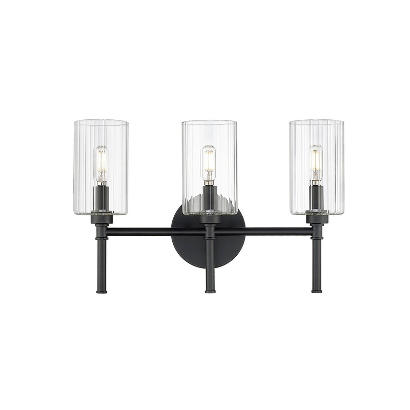 Millennium 9923-MB Chastine Three Light Vanity, Matte Black