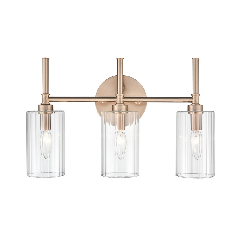 Millennium 9923-MG Chastine Three Light Vanity, Modern Gold