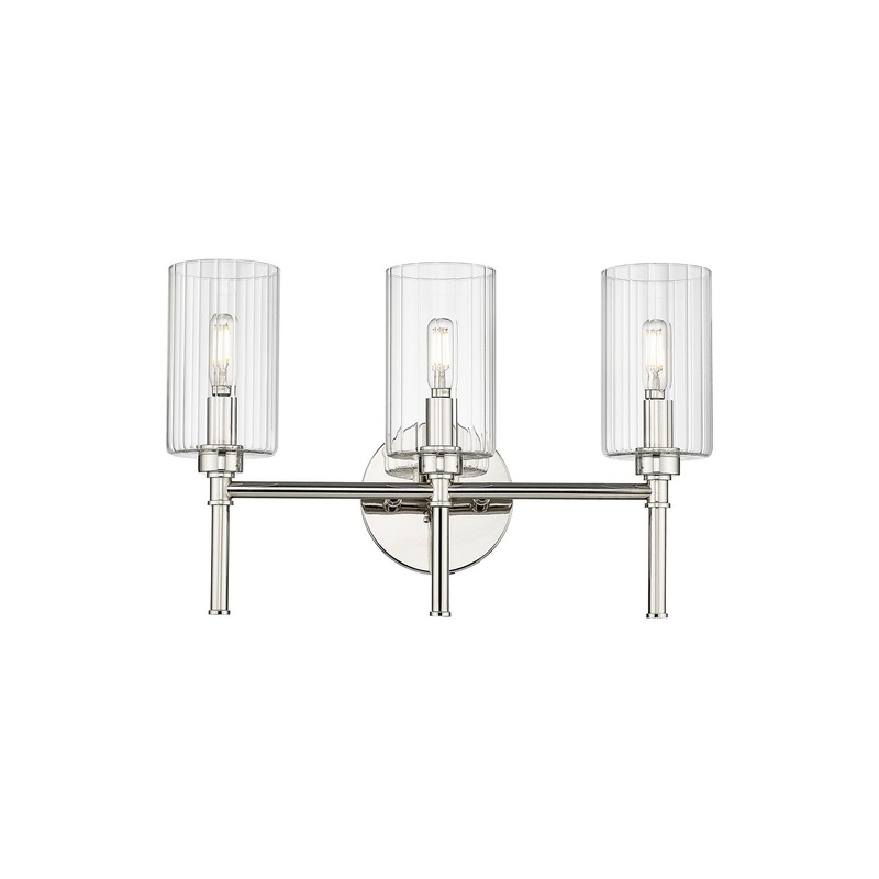 Millennium 9923-PN Chastine Three Light Vanity, Polished Nickel