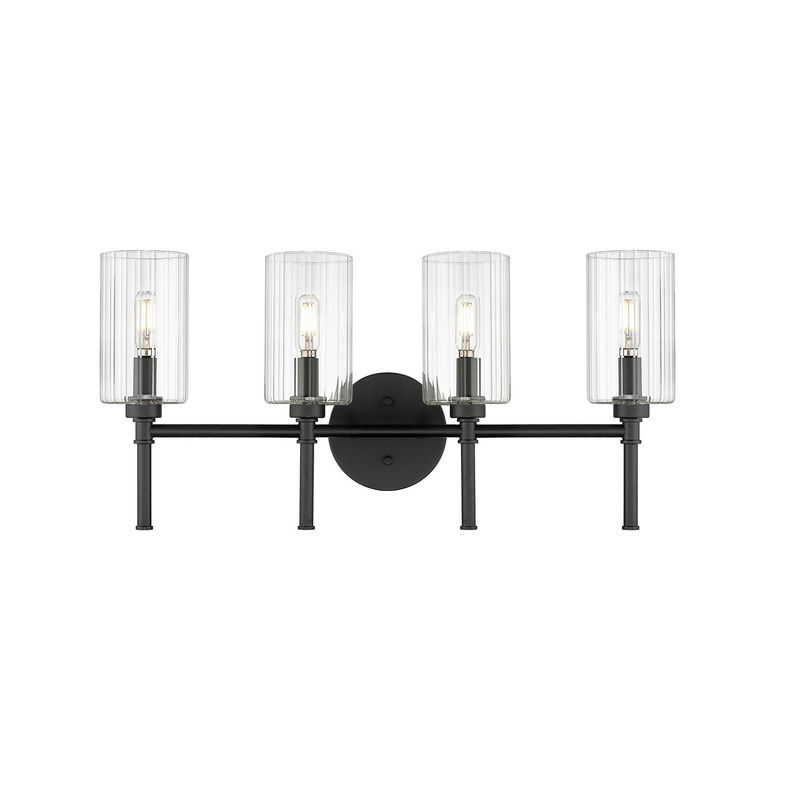 Millennium 9924-MB Chastine Four Light Vanity, Matte Black
