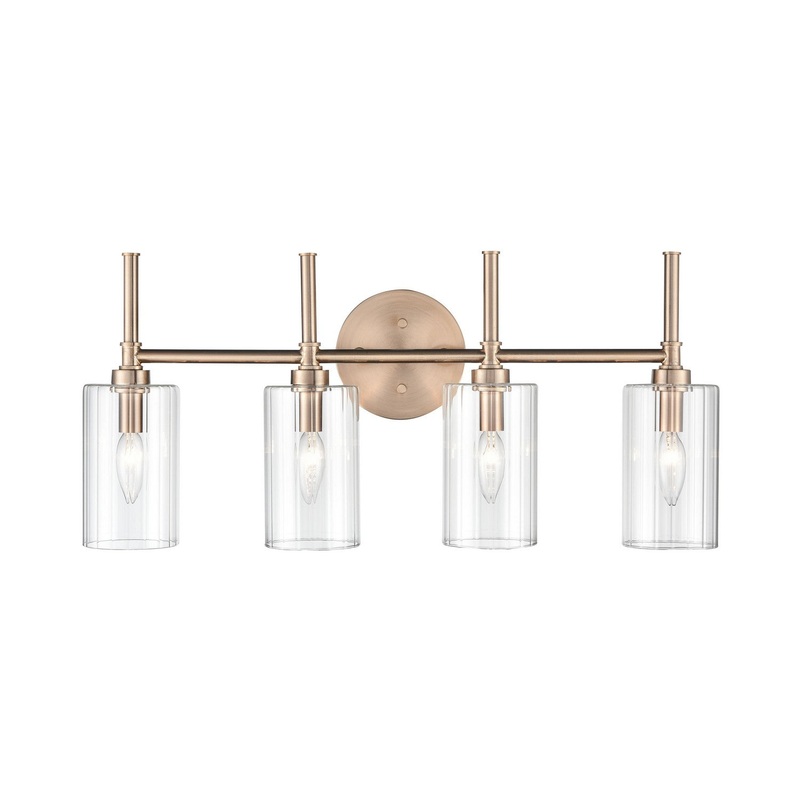 Millennium 9924-MG Chastine Four Light Vanity, Modern Gold