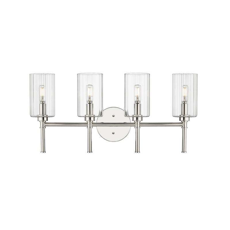 Millennium 9924-PN Chastine Four Light Vanity, Polished Nickel