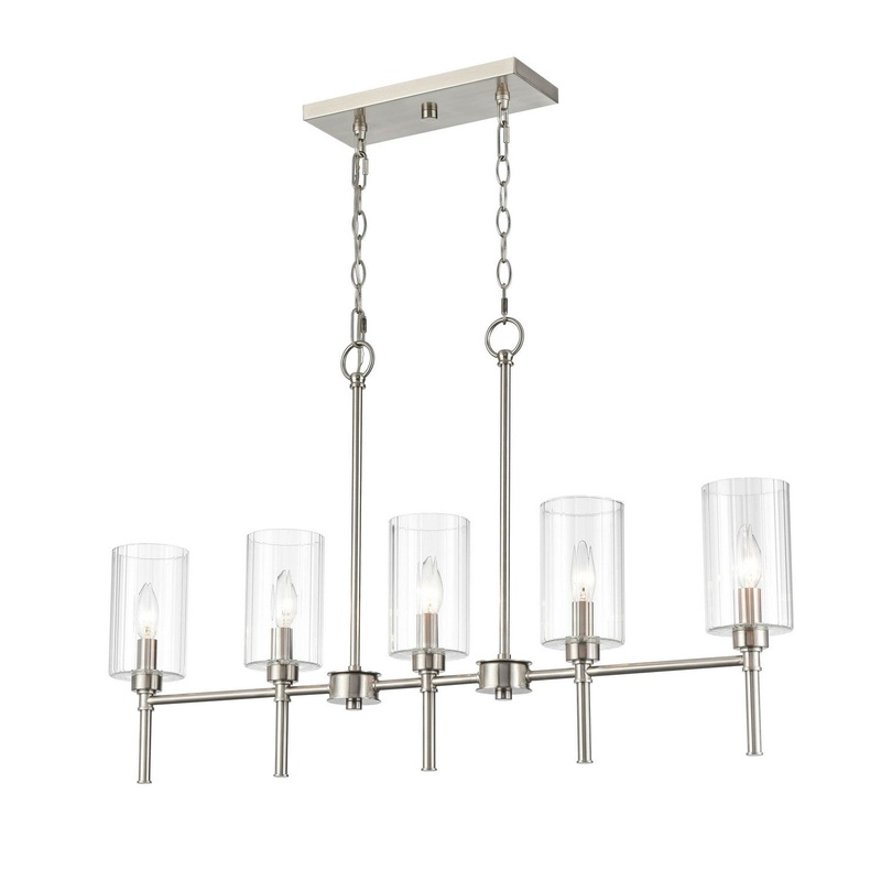 Millennium 9925-BN Chastine Five Light Chandelier, Brushed Nickel
