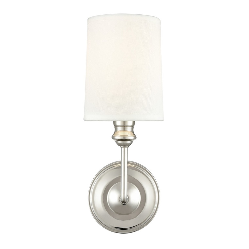 Millennium 99801-PN Leena One Light Wall Sconce, Polished Nickel