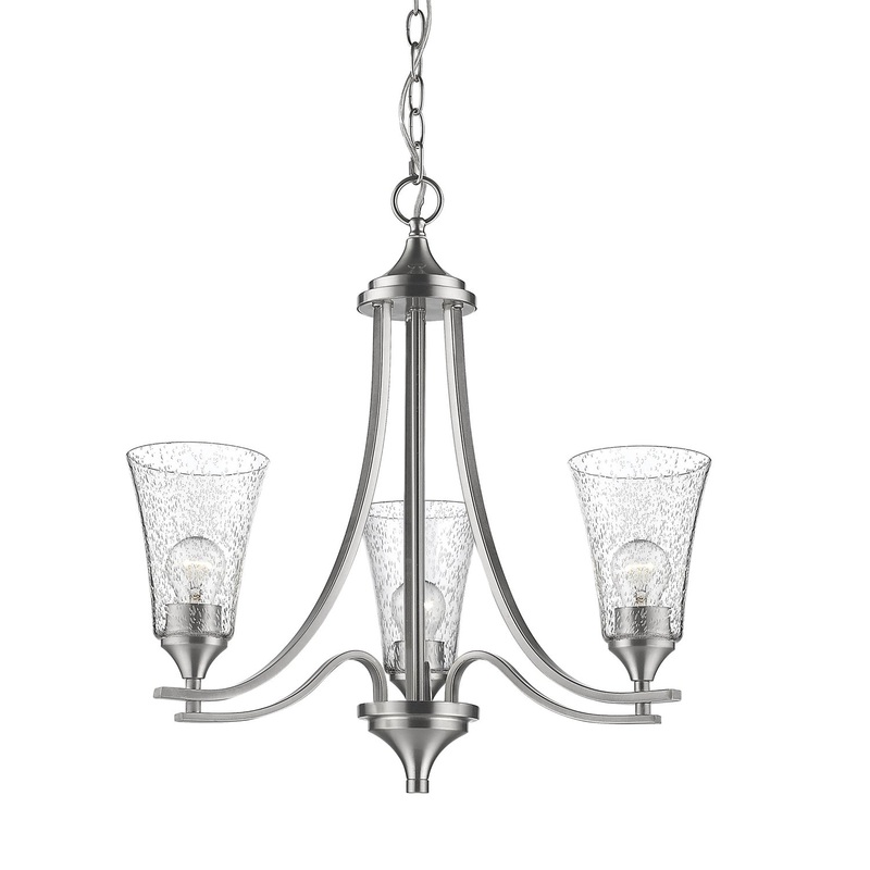 Millennium 1463-SN Natalie Three Light Chandelier, Satin Nickel