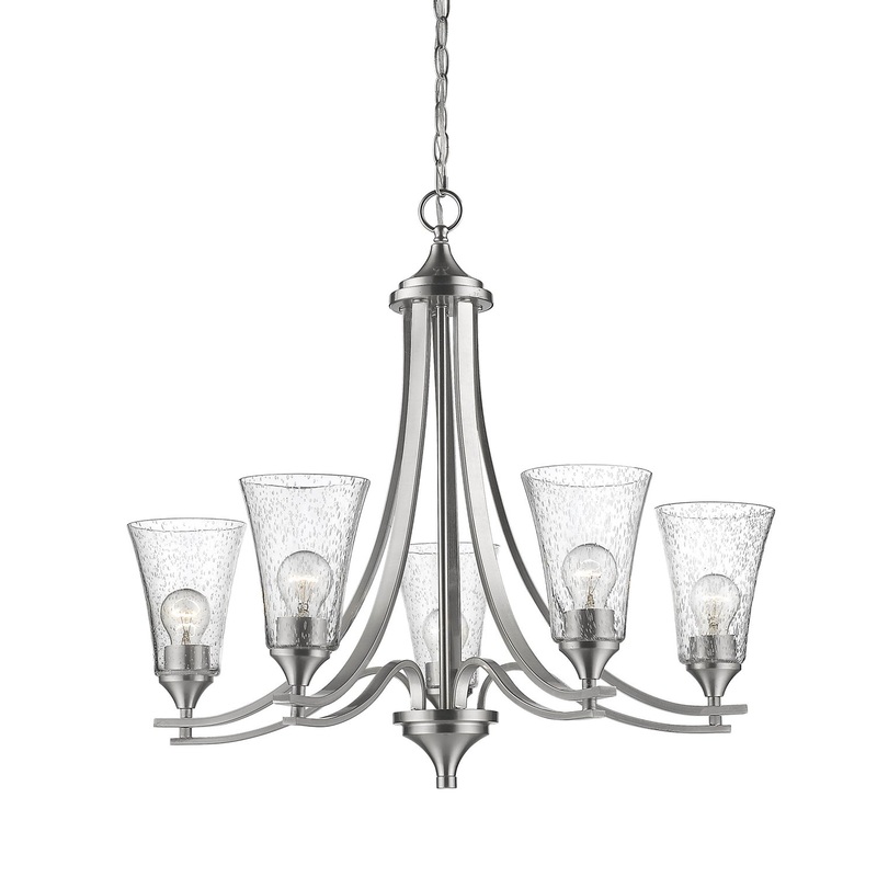 Millennium 1465-SN Natalie Five Light Chandelier, Satin Nickel