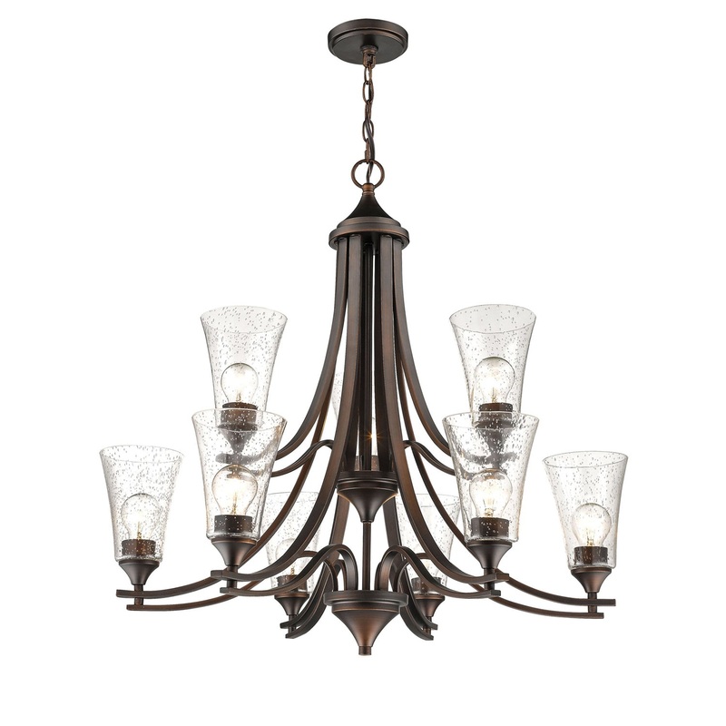 Millennium 1469-RBZ Natalie Nine Light Chandelier, Rubbed Bronze