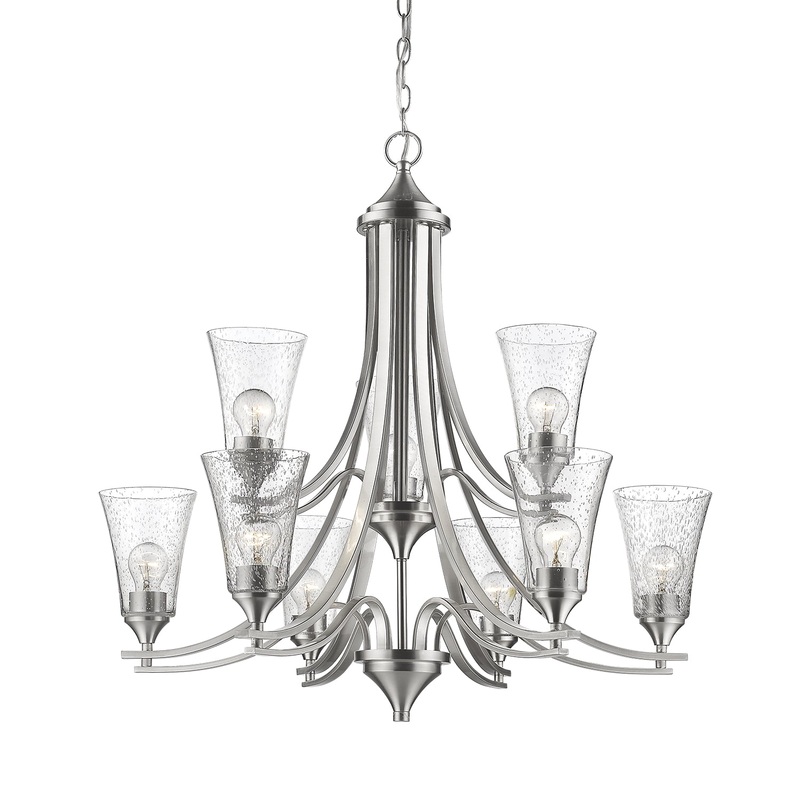 Millennium 1469-SN Natalie Nine Light Chandelier, Satin Nickel