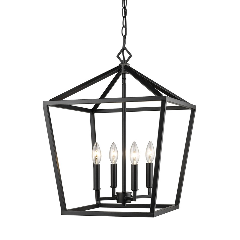 Millennium 3244-MB Four Light Pendant, Matte Black