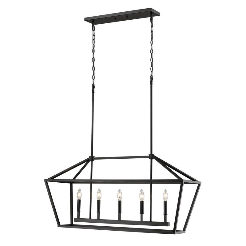 Millennium 3245-MB Five Light Pendant, Matte Black