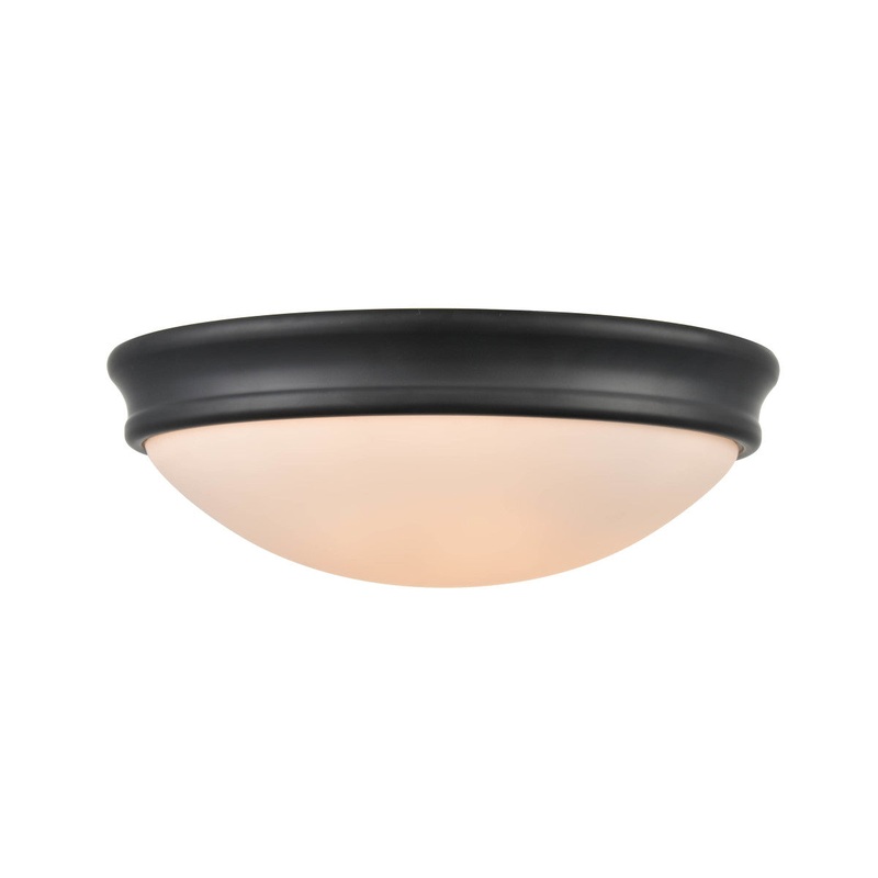 Millennium 5223-MB Two Light Flushmount, Matte Black