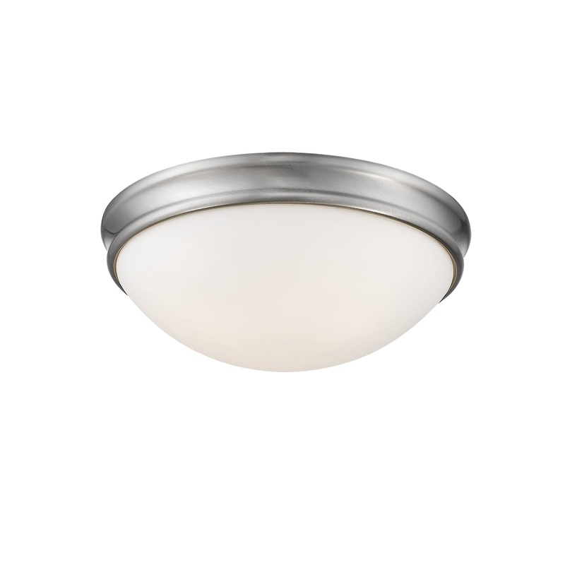 Millennium 5225-BN Three Light Flushmount, Brushed Nickel