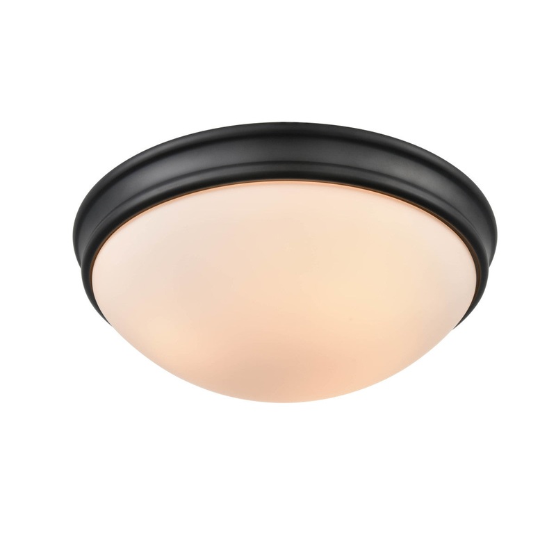Millennium 5225-MB Three Light Flushmount, Matte Black