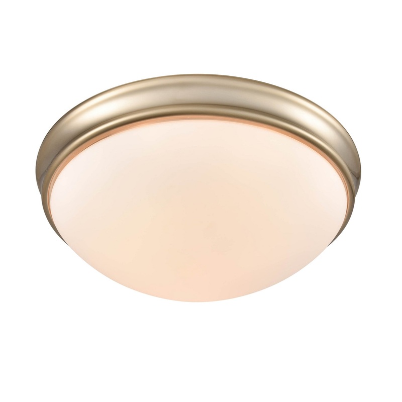 Millennium 5225-MG Three Light Flushmount, Modern Gold