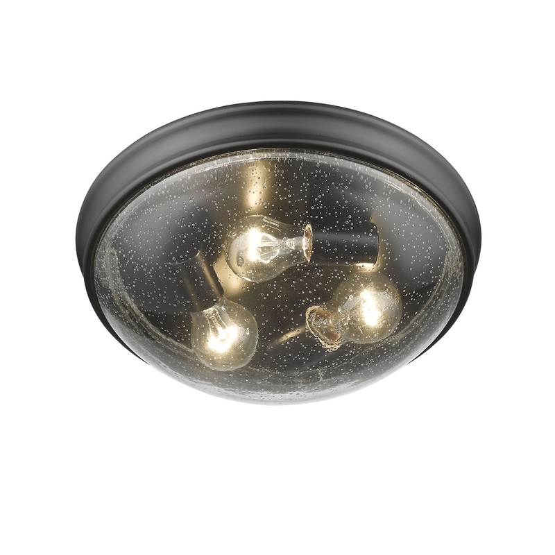 Millennium 5229-MB Three Light Flushmount, Matte Black