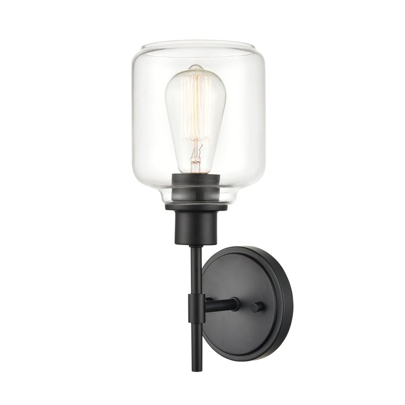 Millennium 6941-MB Asheville One Light Wall Sconce, Matte Black