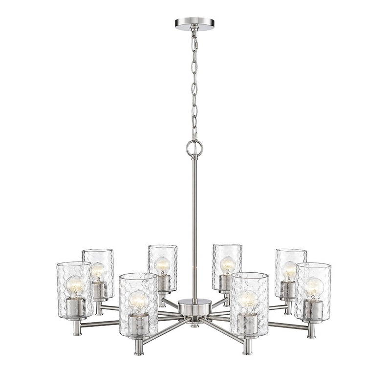 Millennium 9218-BN Ashli Eight Light Chandelier, Brushed Nickel