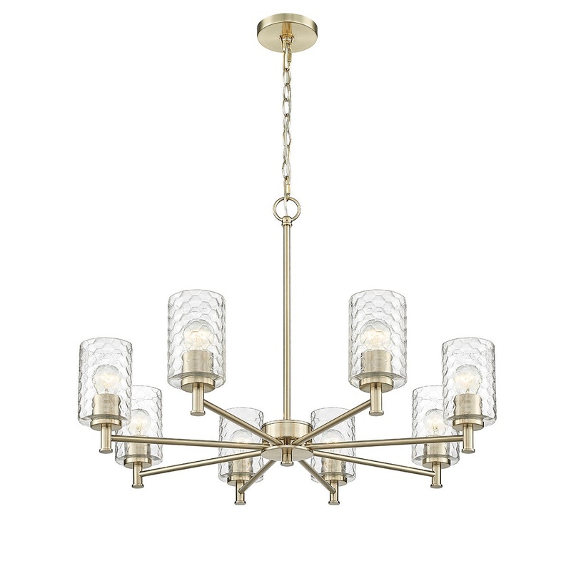 Millennium 9218-MG Ashli Eight Light Chandelier, Modern Gold