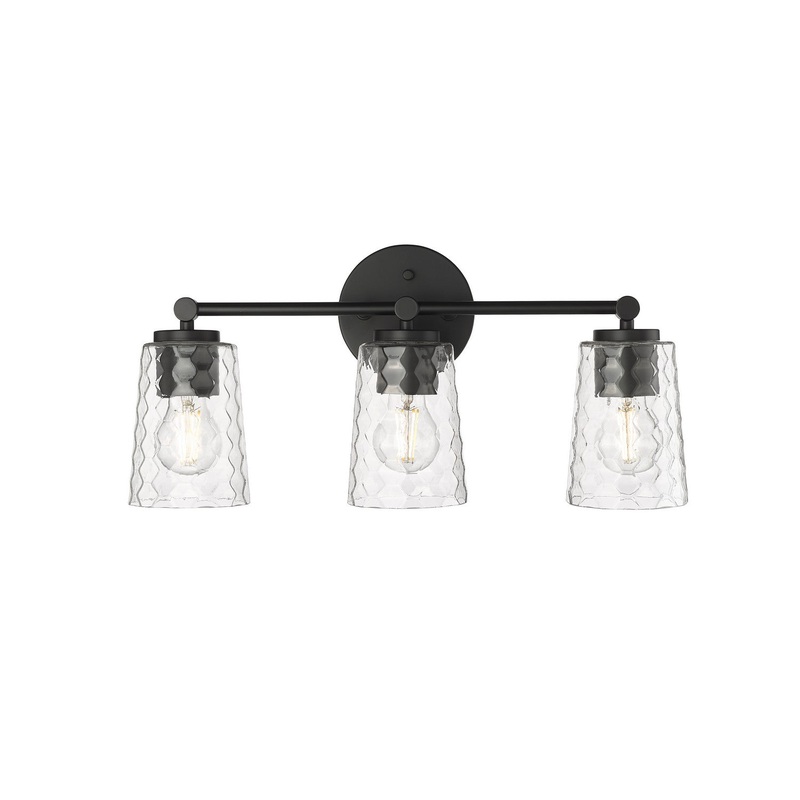 Millennium 9233-MB Ashli Three Light Vanity, Matte Black