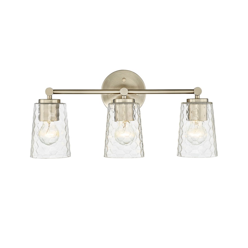 Millennium 9233-MG Ashli Three Light Vanity, Modern Gold