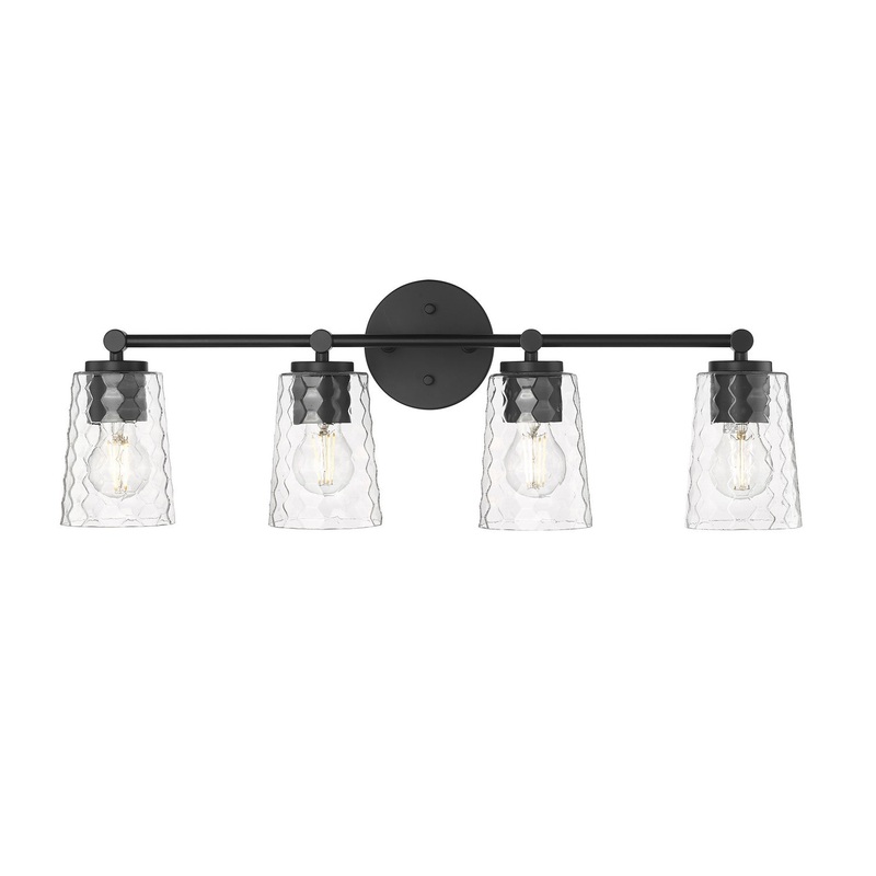 Millennium 9234-MB Ashli Four Light Vanity, Matte Black