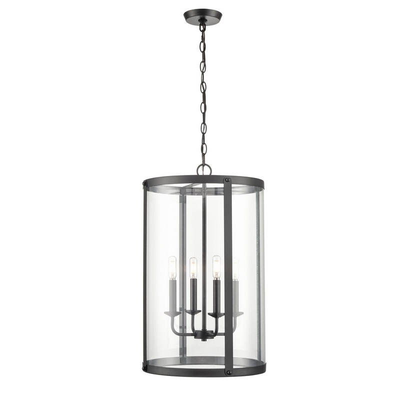 Millennium 94004-MB Aydenn Four Light Pendant, Matte Black
