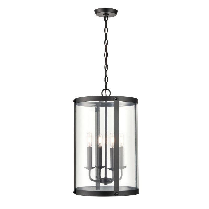 Millennium 94201-MB Aydenn Four Light Pendant, Matte Black