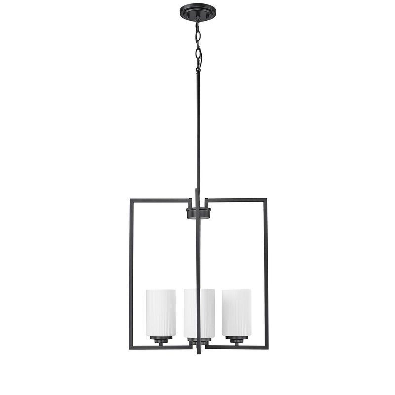 Millennium 95004-MB Luxx Four Light Pendant, Matte Black
