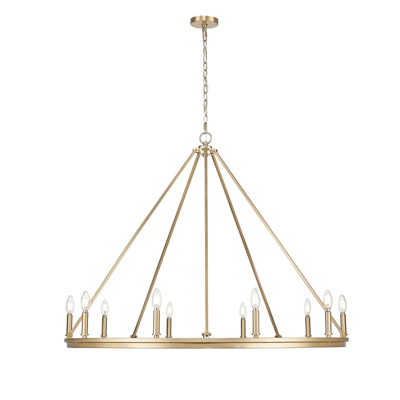 Millennium 9510-MG Carruth Ten Light Chandelier, Modern Gold