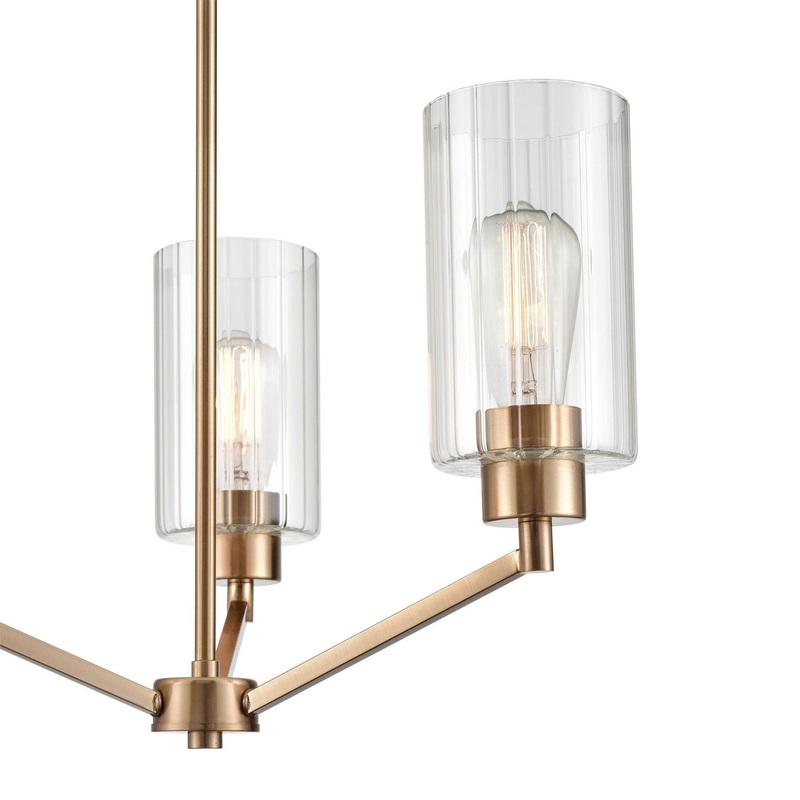 Millennium 9513-MG Beverlly Three Light Chandelier, Modern Gold
