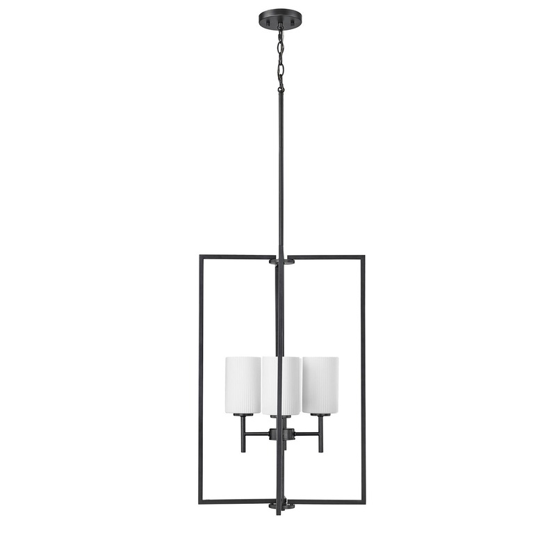 Millennium 96004-MB Luxx Four Light Pendant, Matte Black