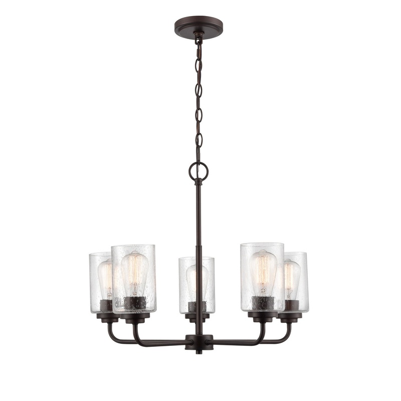 Millennium 9605-RBZ Moven Five Light Chandelier, Rubbed Bronze