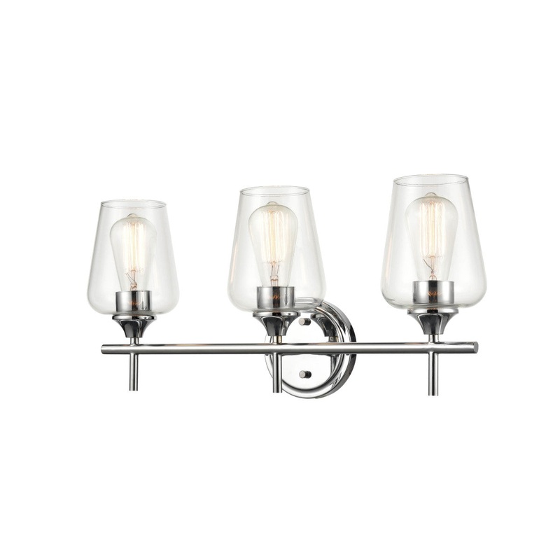 Millennium 9703-CH Ashford Three Light Vanity, Chrome